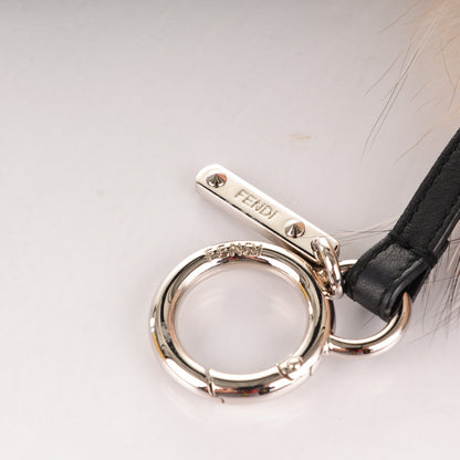 Fendi Fox Mink Rabbit Fur Vitello Flamingo Punchy Monster Bag Bug Charm Flamingo Rosa 4 of 4