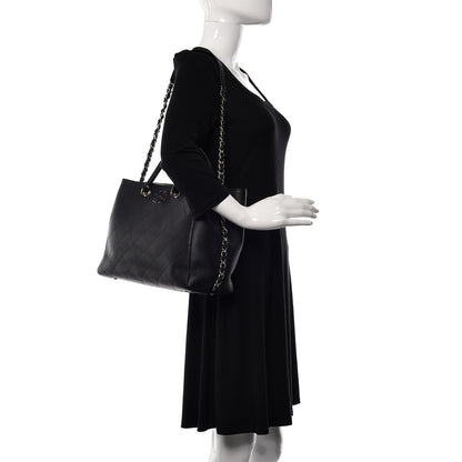 Chanel Bullskin Stitched Medium Shopping Bag Black 3 of 11