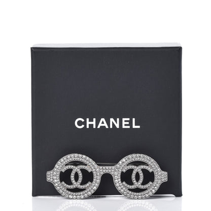 Chanel Crystal CC Sunglasses Brooch Silver 6 of 6