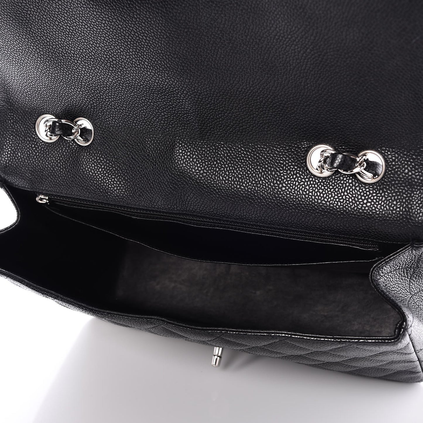 Caviar Quilted Jumbo Single Flap Black