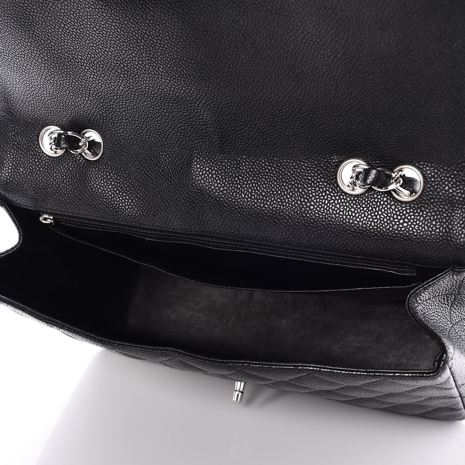 Chanel Caviar Quilted Jumbo Single Flap Black 6 of 10