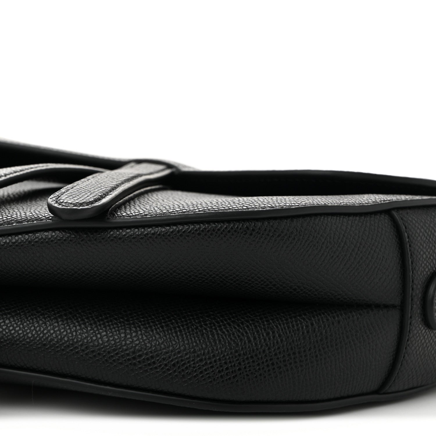 Christian Dior Grained Calfskin Saddle Bag Black 10 of 10