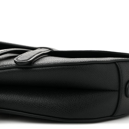 Christian Dior Grained Calfskin Saddle Bag Black 10 of 10