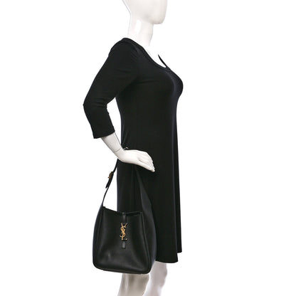 Saint Laurent Smooth Calfskin Small Le 5 A 7 Soft Hobo Black 2 of 10