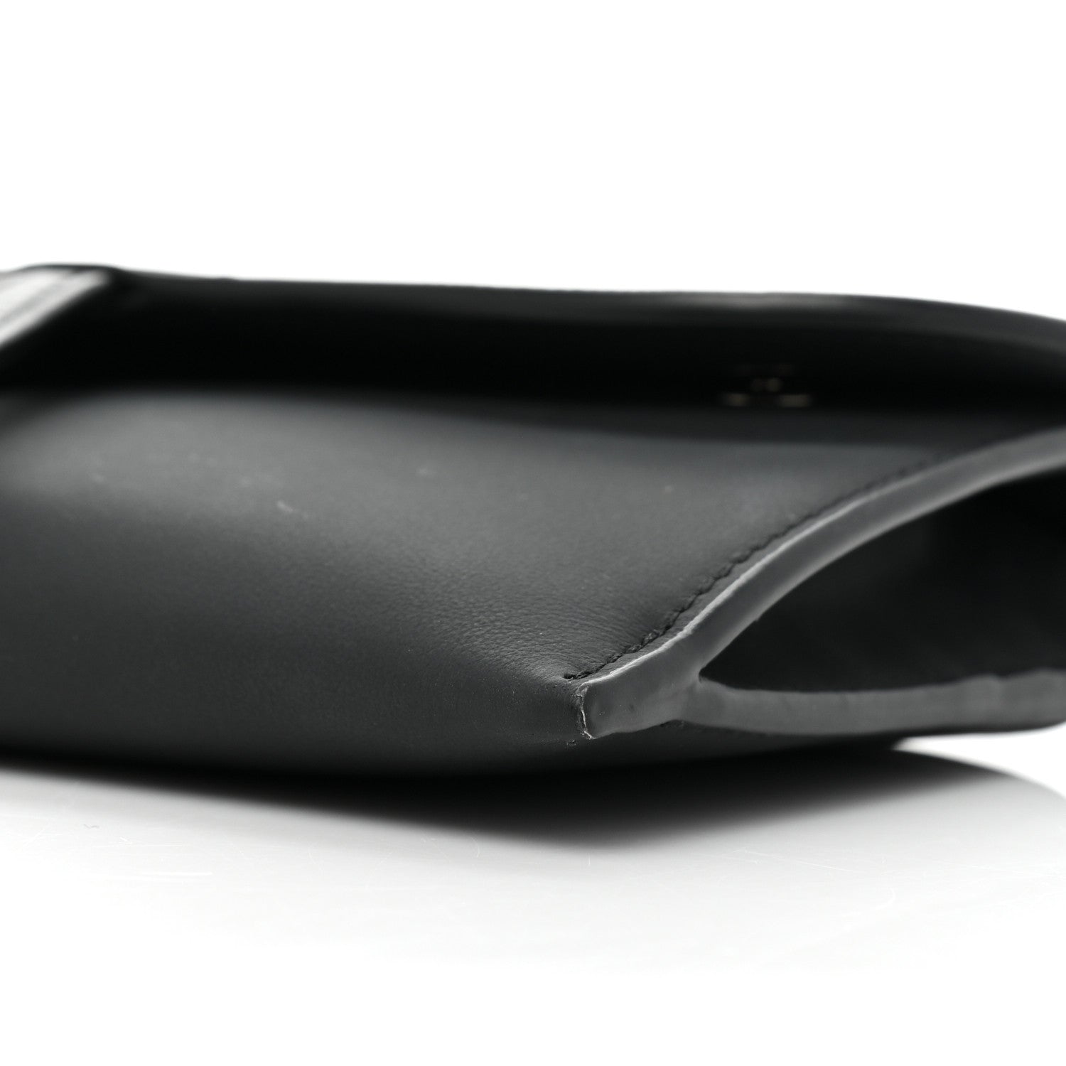 Christian Dior Ultra Matte Calfskin Saddle Chain Wallet Pouch Black 10 of 18