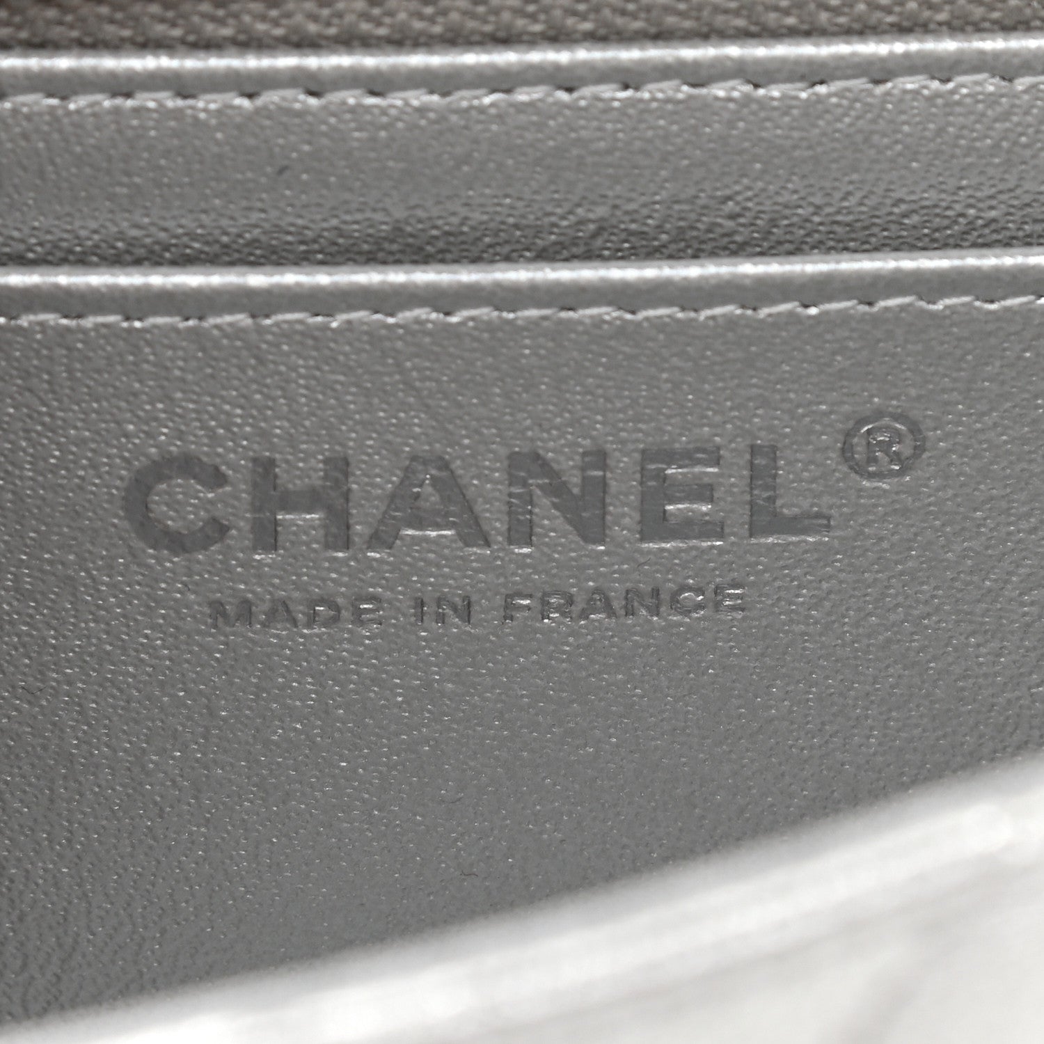 Chanel Metallic Lambskin Quilted Mini Rectangular Flap Silver 6 of 9