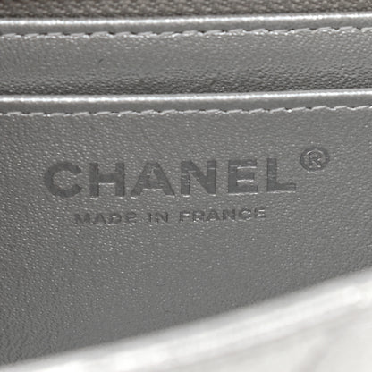 Chanel Metallic Lambskin Quilted Mini Rectangular Flap Silver 6 of 9