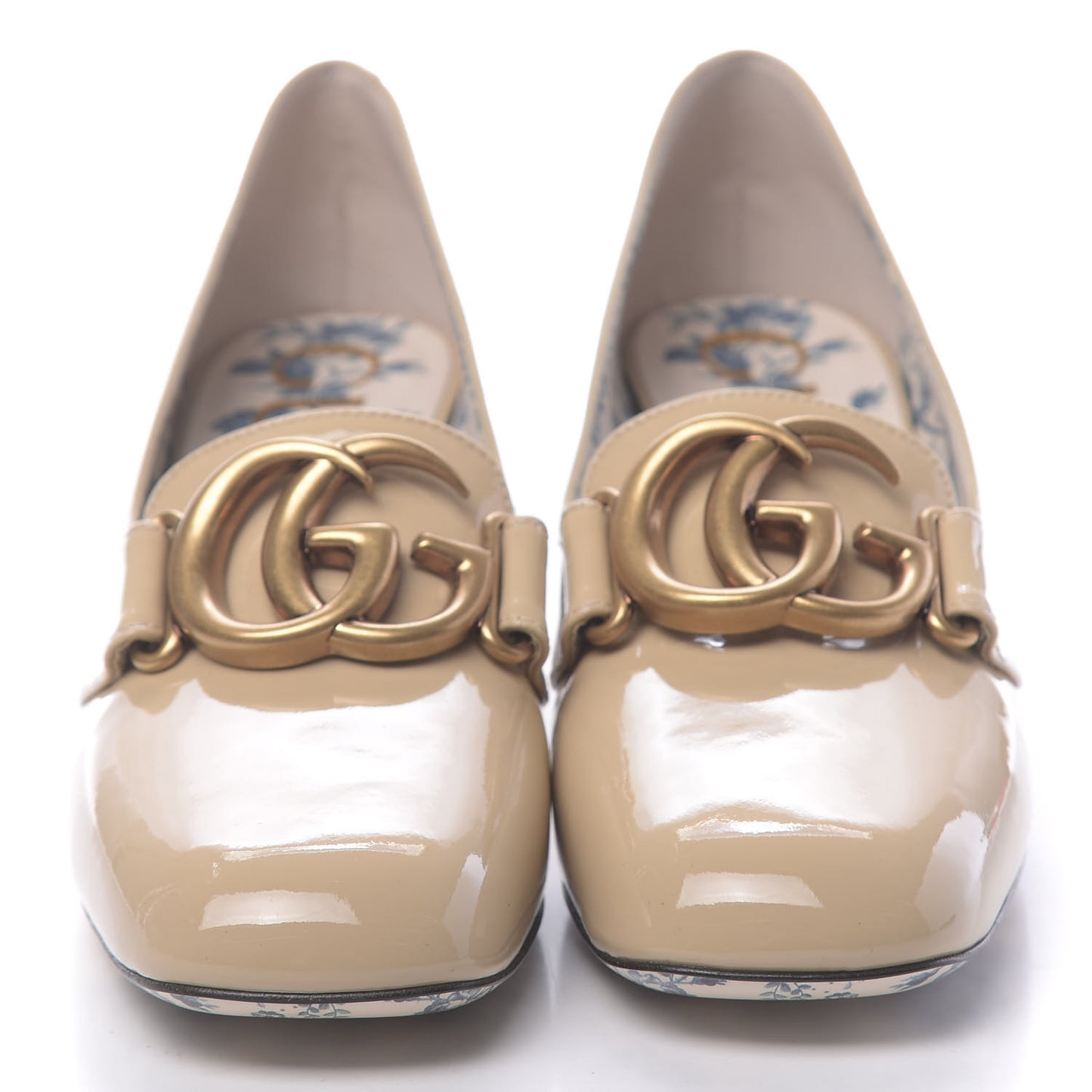 Vernice GG Victoire 55mm Loafer Pumps 36.5 Sand Storm