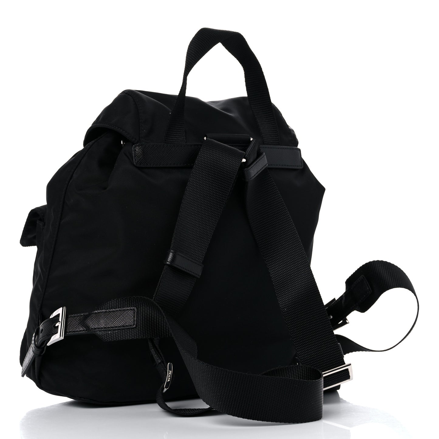 Tessuto Nylon Saffiano Medium Backpack Black
