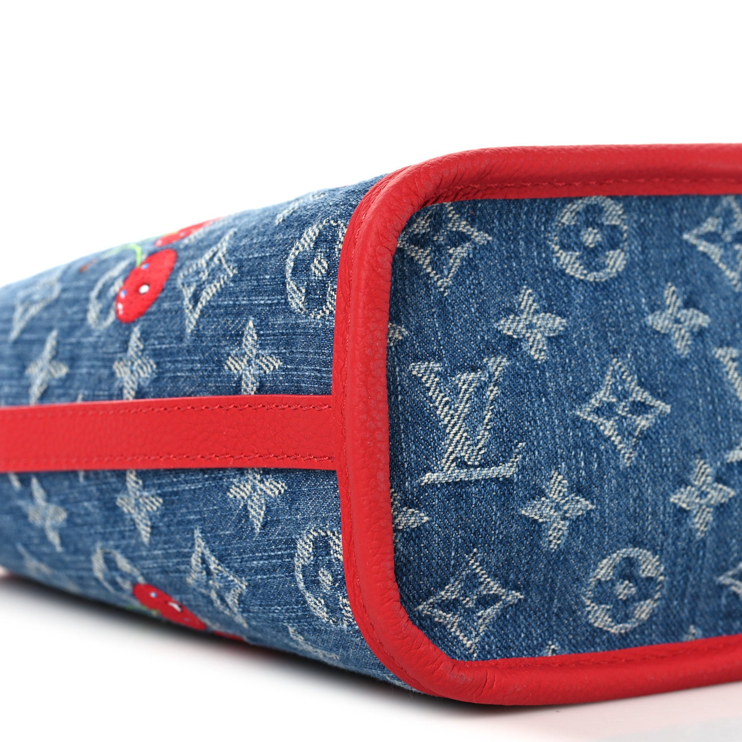 Louis Vuitton LV X TM Monogram Denim Cerises Neverfull Inside Out BB 10 of 11