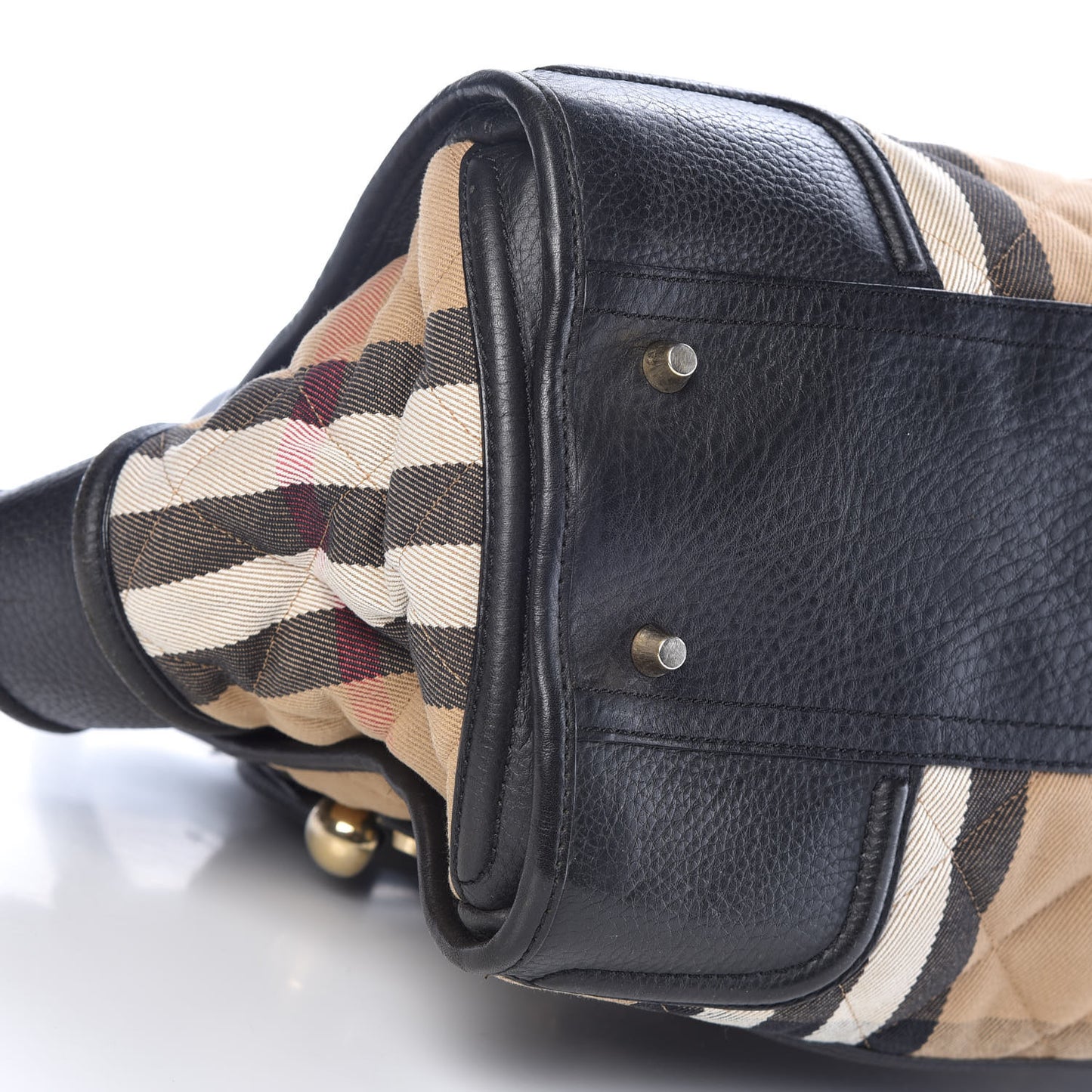 House Check Quilted Large Manor Tote Black