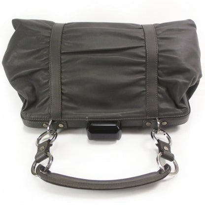 Lanvin Leather Draped Frame Bag Grey 6 of 8