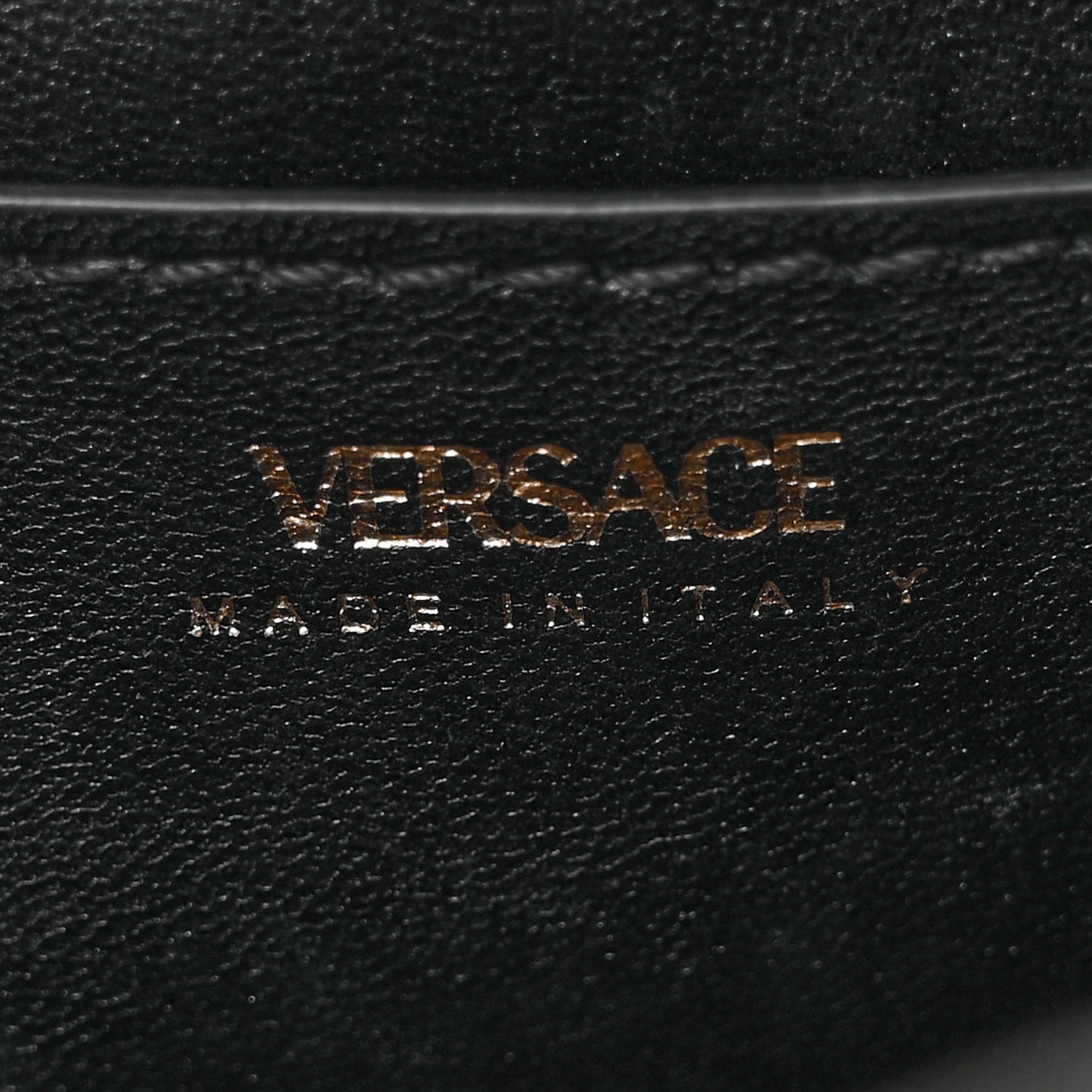 Grained Calfskin Small La Medusa Top Handle Bag Black