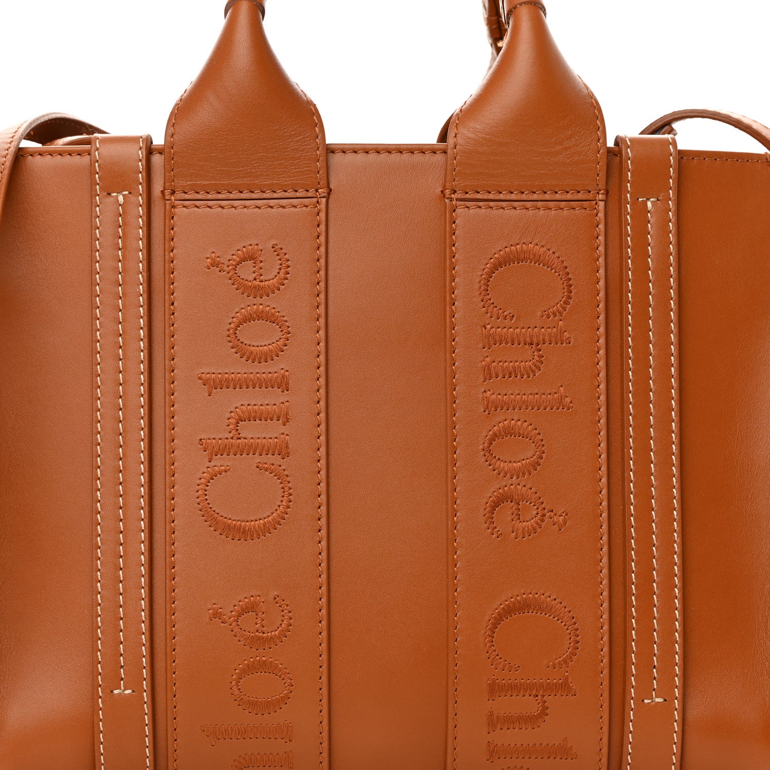Chloe Calfskin Small Woody Tote Caramel 8 of 13
