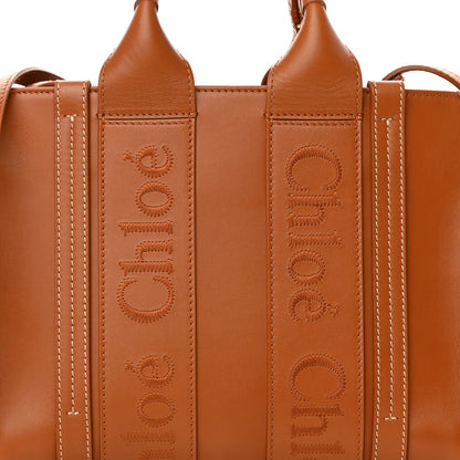 Chloe Calfskin Small Woody Tote Caramel 8 of 13