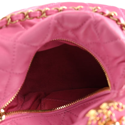 Chanel Lambskin Quilted Small Perfect Meeting Hobo Pink 5 of 12