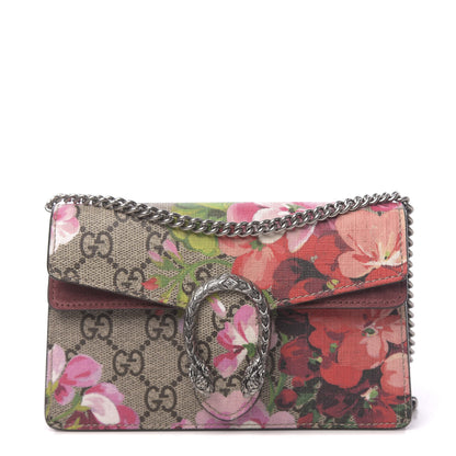 Gucci GG Supreme Monogram Blooms Super Mini Dionysus Shoulder Bag Beige Multicolor Dry Rose 1 of 10