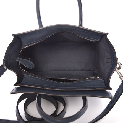 Celine Drummed Calfskin Nano Luggage Orage 5 of 9