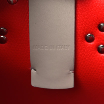 Christian Louboutin Calfskin Spikes Small East West Cabata Tote Light Grey 8 of 10