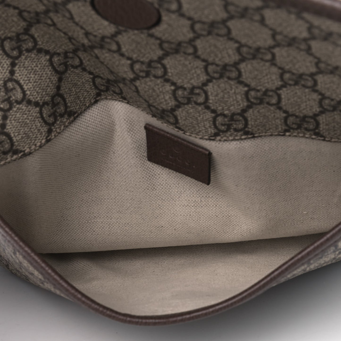 GG Supreme Monogram Neo Vintage Web Belt Bag Brown