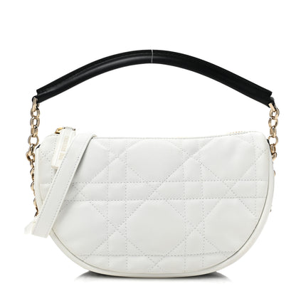 Christian Dior Lambskin Cannage Small Dior Vibe Hobo Bag White 1 of 12