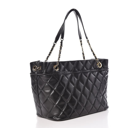 Chanel Caviar Quilted CC Timeless Soft Tote Black 3 of 10
