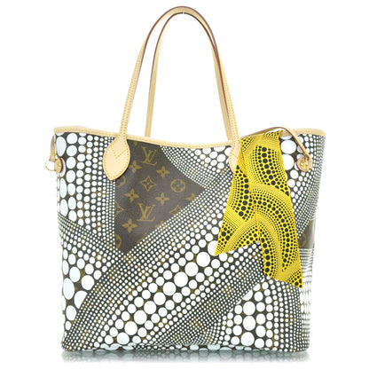 Louis Vuitton Monogram Kusama Waves Neverfull MM White 3 of 10