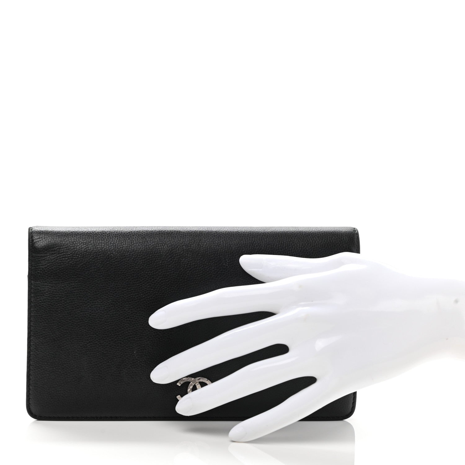 Chanel Caviar Sevruga Yen Wallet Black 2 of 8