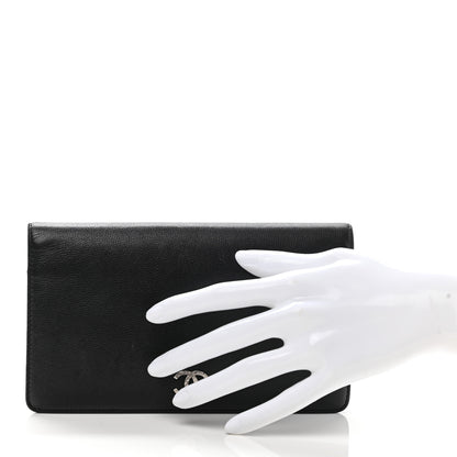 Chanel Caviar Sevruga Yen Wallet Black 2 of 8