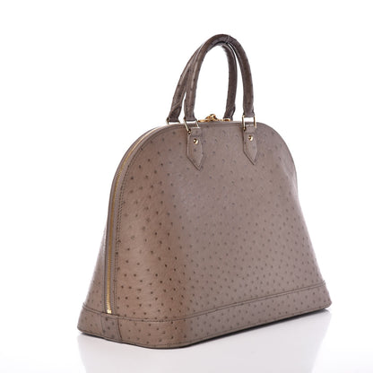 Louis Vuitton Ostrich Alma GM Gris 3 of 7