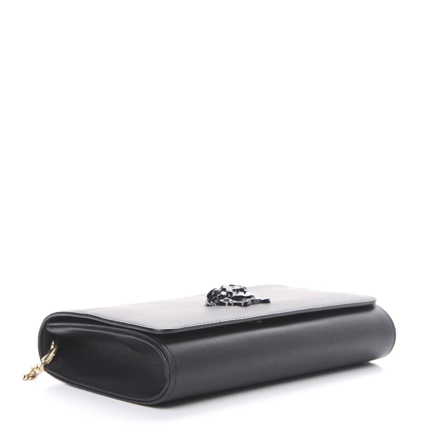 Vitello Palazzo Medusa Evening Clutch Bag Black