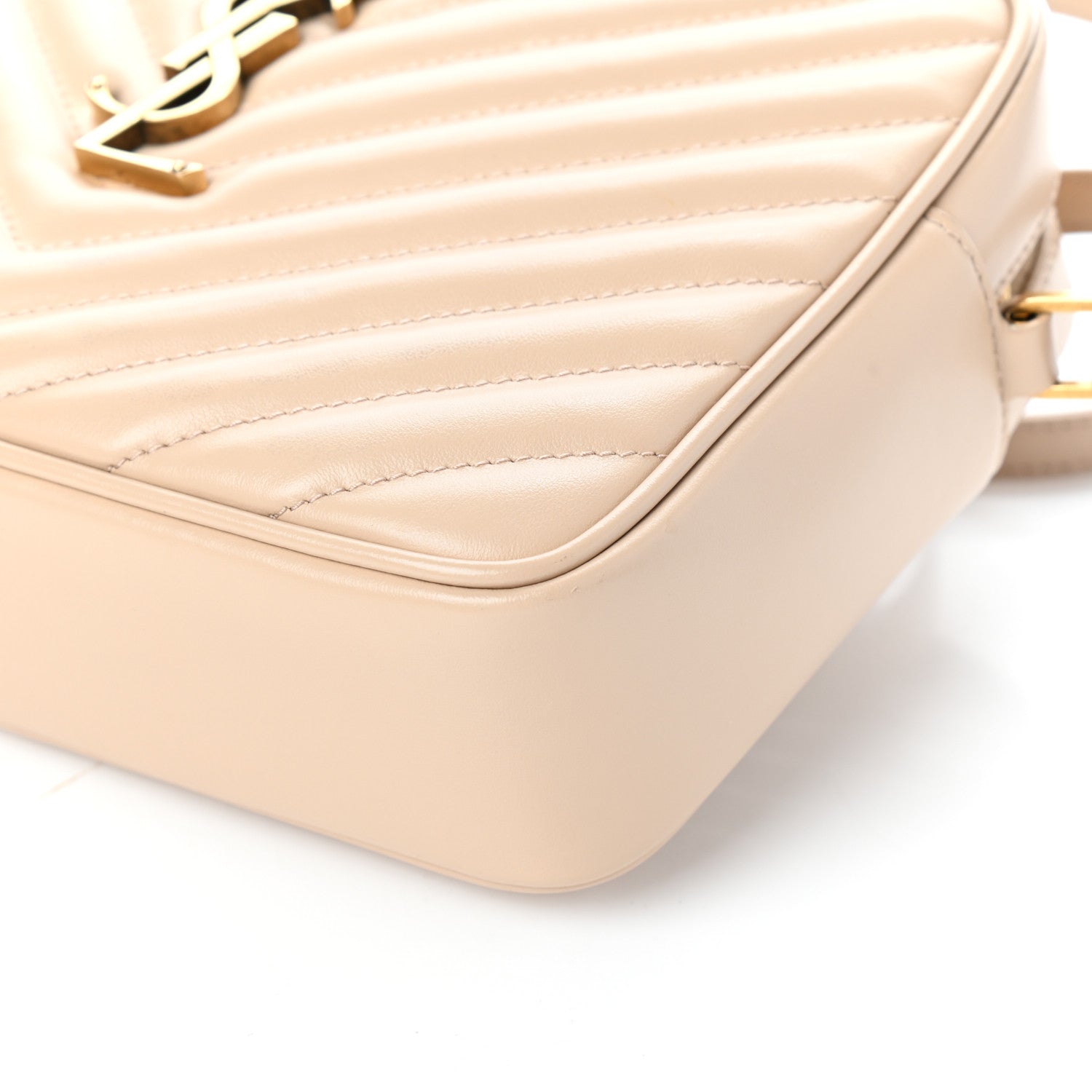 Saint Laurent Calfskin Matelasse Monogram Lou Camera Bag Nude Powder 8 of 8