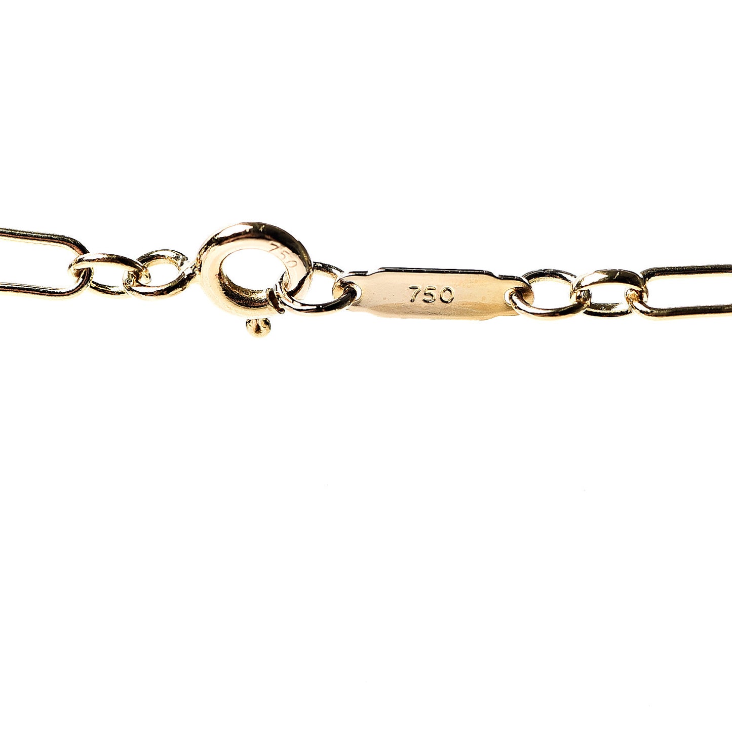 18K Yellow Gold Lapis Schlumberger Egg Charm Pendant Necklace