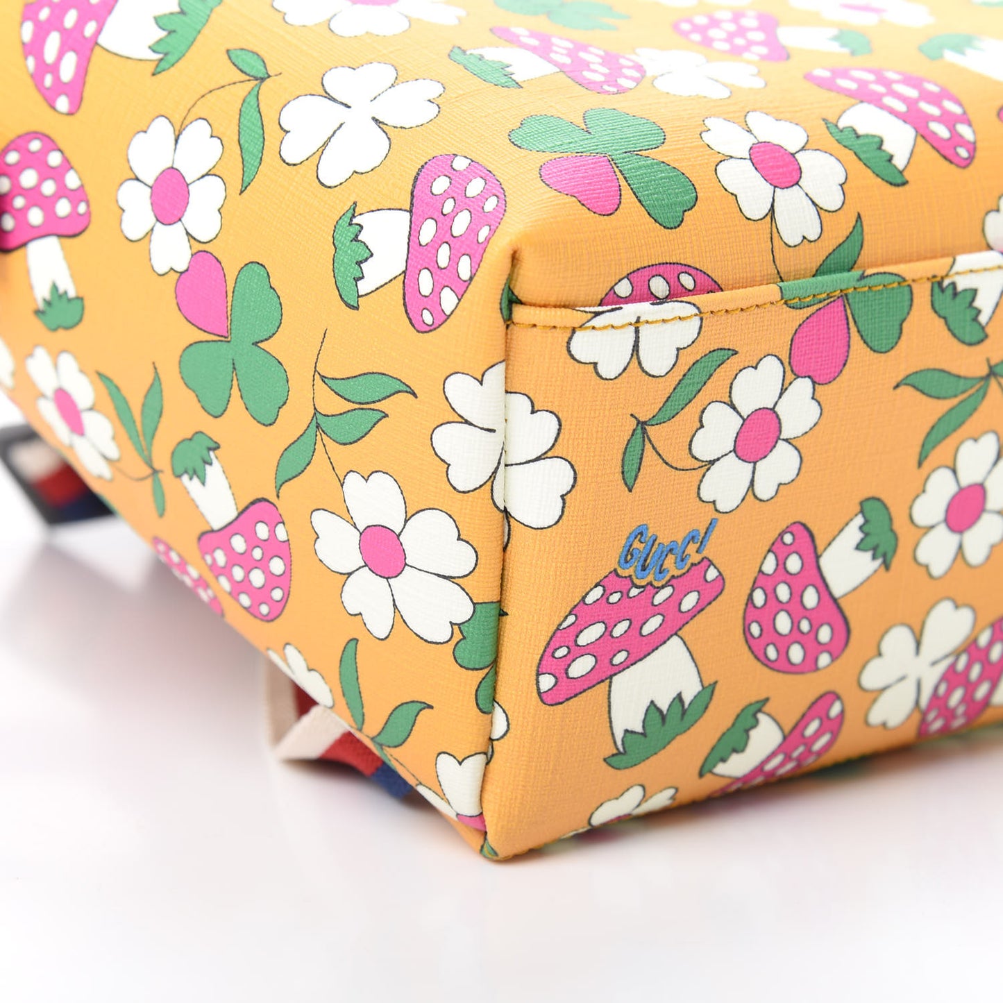 Canvas Childrens Flower Mushroom Print Backpack