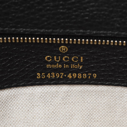 Gucci Pebbled Calfskin Medium Swing Tote Black 7 of 14