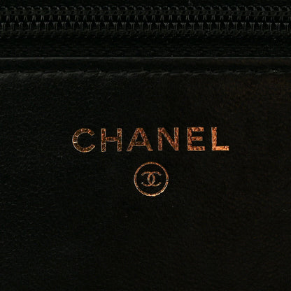Chanel Lambskin Quilted Boy Wallet On Chain WOC Black 6 of 11
