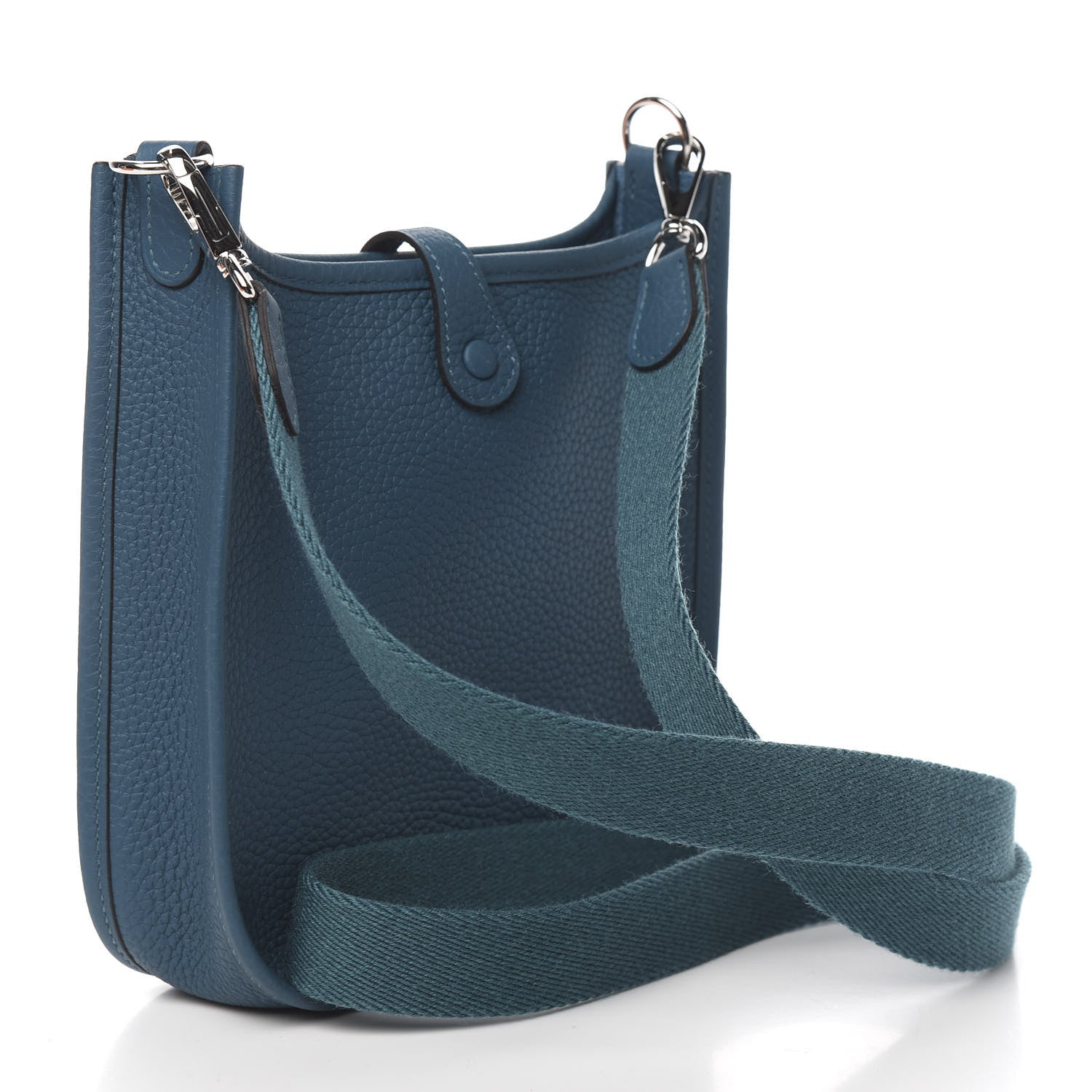 Hermes Taurillon Clemence Evelyne TPM Vert Bosphore 2 of 9