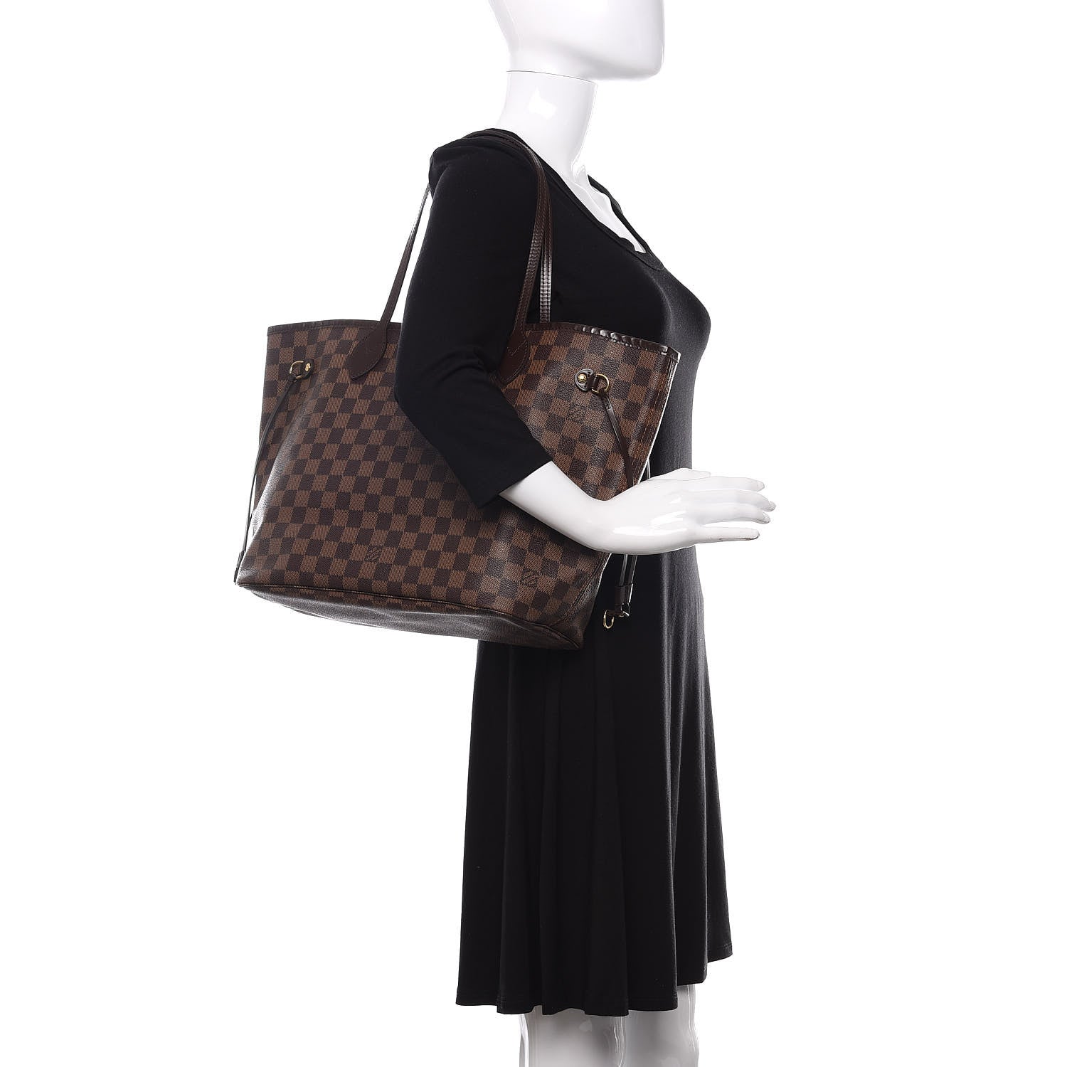 Louis Vuitton Damier Ebene Neverfull MM 2 of 12