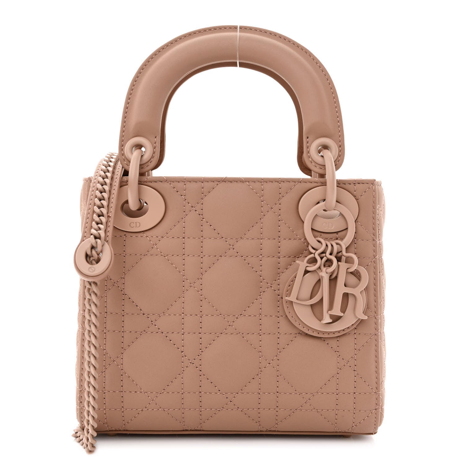 Christian Dior Ultra Matte Calfskin Cannage Mini Lady Dior Light Beige 1 of 11