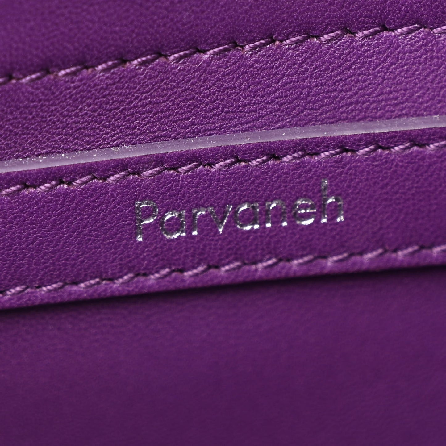 Veau Bougie Triangle PM Taupe Violet