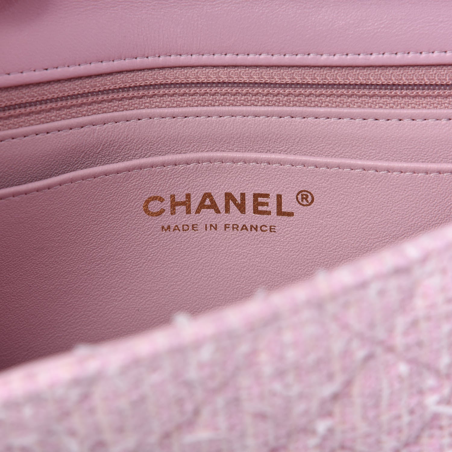 Chanel Tweed Quilted Mini Rectangular Flap Pink 8 of 11