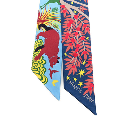 Hermes Silk Le Charme D Orphee Marine Bleu Azur Jaune 2 of 4