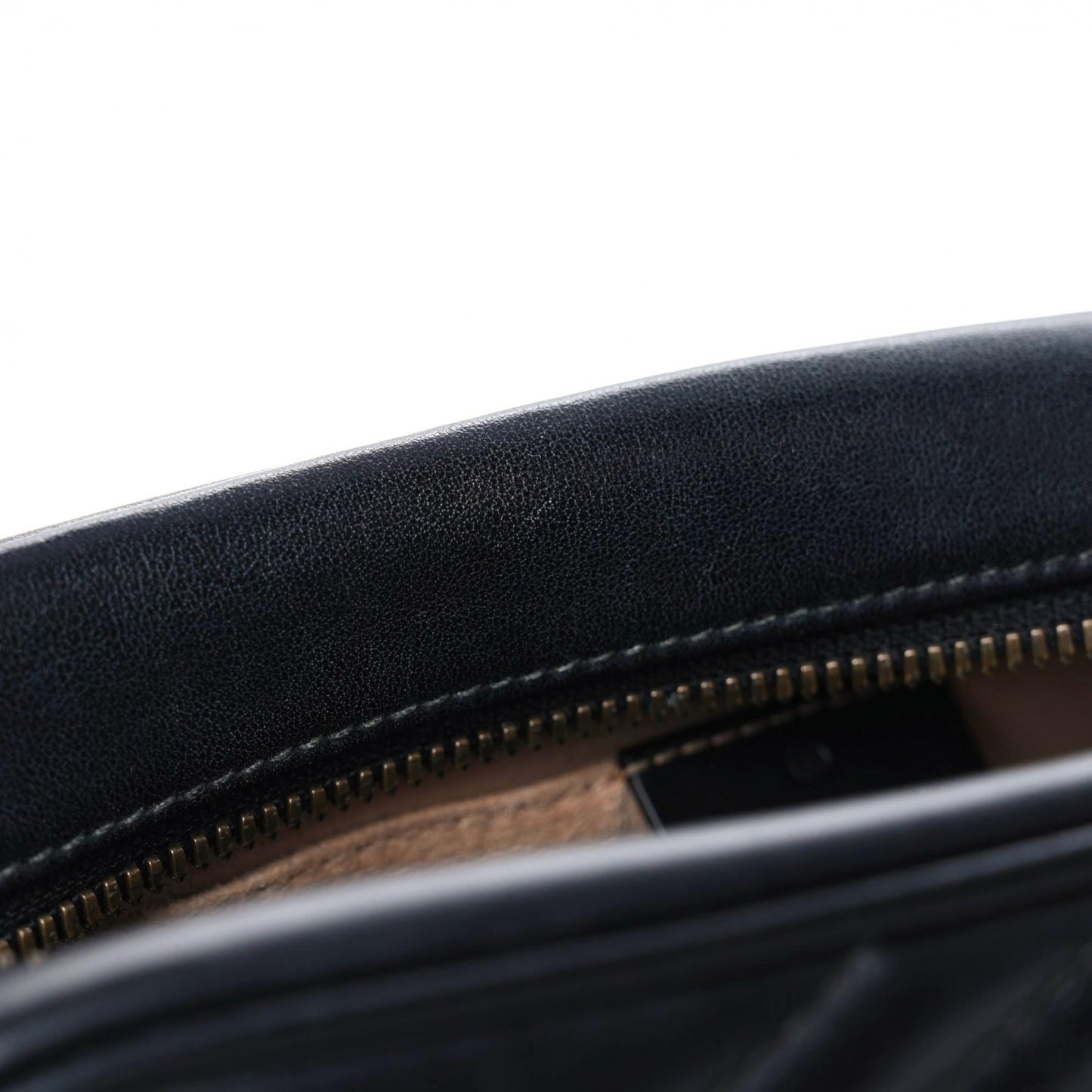 Calfskin Matelasse Small GG Marmont Chain Shoulder Bag Black