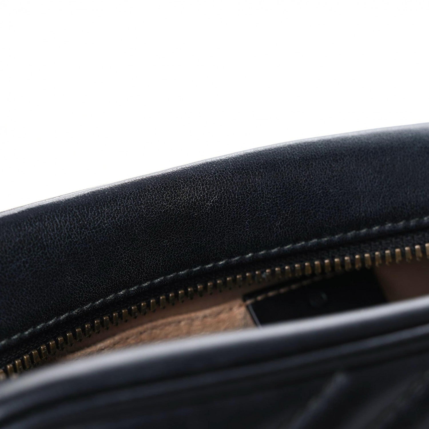 Gucci Calfskin Matelasse Small GG Marmont Chain Shoulder Bag Black 15 of 16