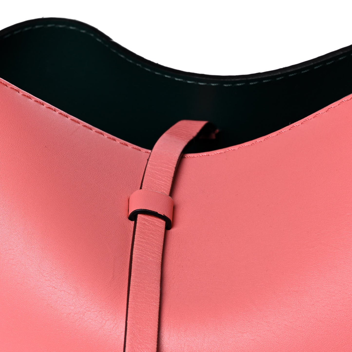Supple Calfskin Medium Bucket Coral Pink