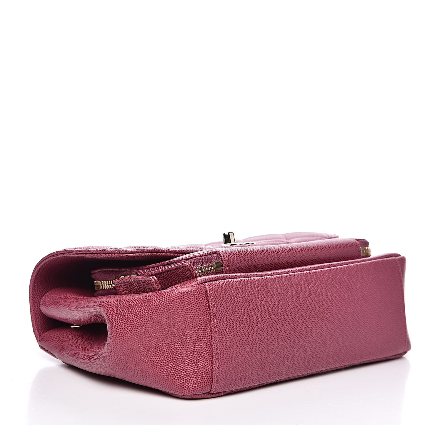 Caviar Quilted Small Business Affinity Flap Dark Pink