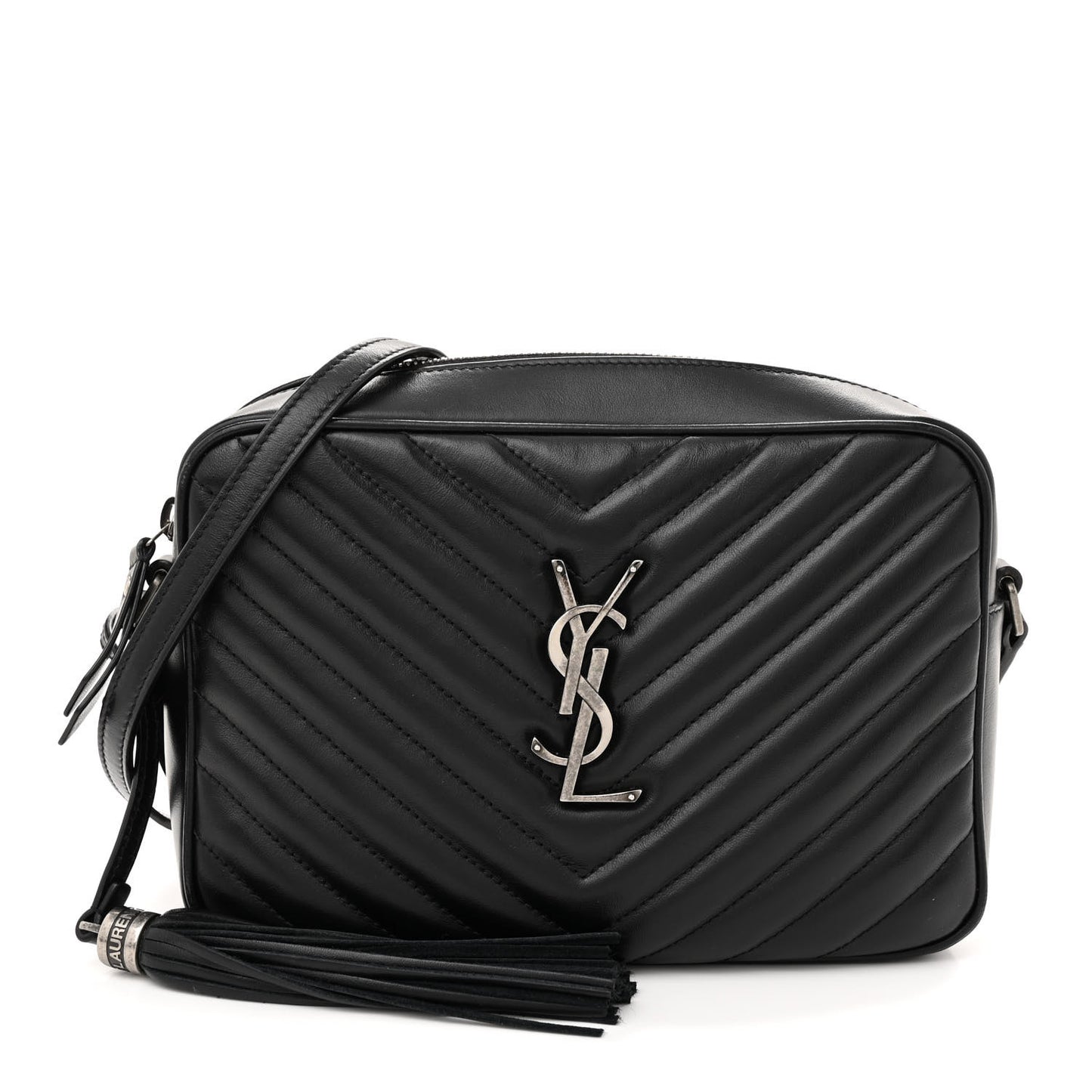 Calfskin Matelasse Monogram Lou Camera Bag Black