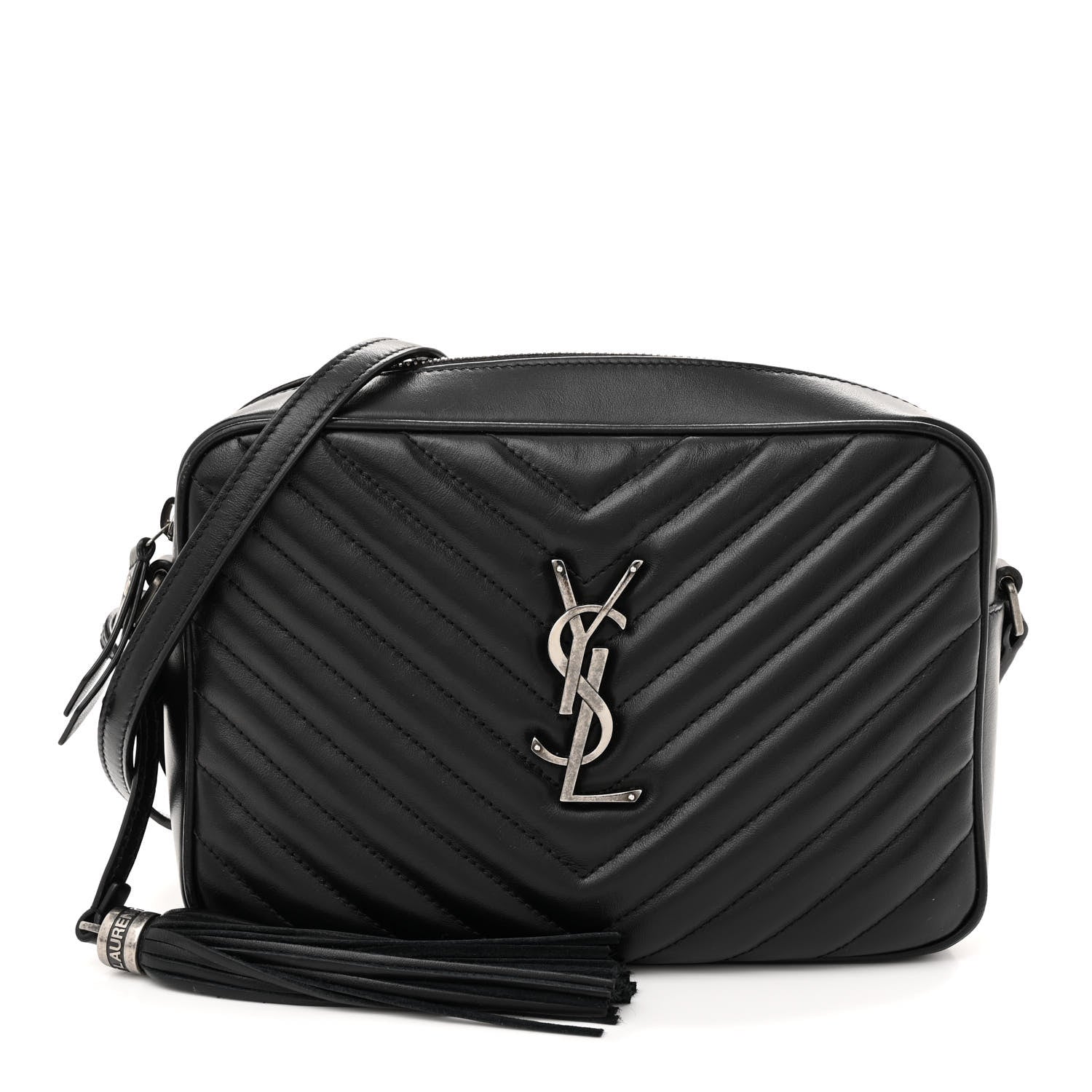 Saint Laurent Calfskin Matelasse Monogram Lou Camera Bag Black 1 of 14