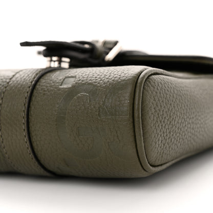 Gucci Piuma Calfskin Jumbo GG Embossed Small Messenger Bag Dark Green 10 of 12