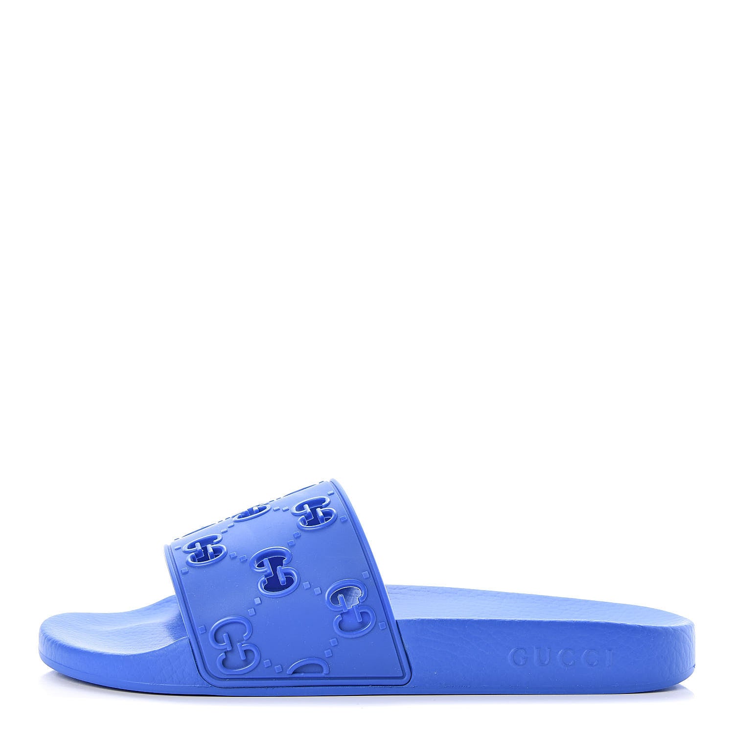 Gucci Rubber GG Monogram Mens Slide Sandals 9 Bright Splash 1 of 9